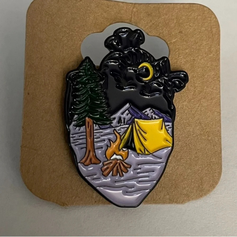 Heart Tenting  Outdoors Enamel Pin $5 Bundled